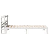 Bed Frame with Headboard without Mattress White 75x190 cm Small Single 3306032