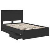 Bed Frame with Drawer Black 120 x 200 cm Engineer Wood 3409483