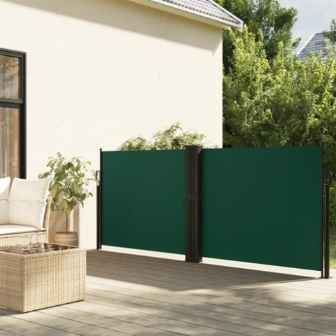 ZNTS Retractable Side Awning Dark Green 120x600 cm 4004605