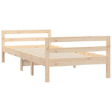 Bed Frame without Mattress 75x190 cm Small Single Solid Wood Pine 821639