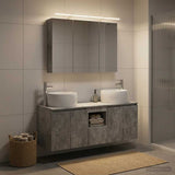 Bathroom Cabinet Set 4 pcs Concrete Grey Engineered Wood 3406538