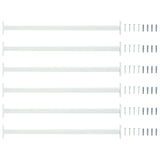 Adjustable Window Safety Bar 6 pcs White Steel 42031314