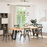 Dining Table Legs U-Shaped 2 pcs Black 50x cm Steel 4012784