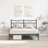 815285 Floating Nightstands 2pcs Grey Sonoma 40x30x15cm Engineered Wood