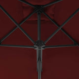 Garden Parasol with Steel Pole Bordeaux Red 250x250x230 cm 312514
