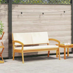 Garden Bench with Cushion Brown Solid Acacia wood 4106467