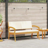 Garden Bench with Cushion Brown Solid Acacia wood 4106467