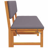 Sun Lounger Reclining Brown 200 x 57 x 75cm Solid Acacia wood 4108113