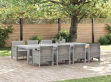 Garden Dining Set 9 pcs White Polypropylene 3378742
