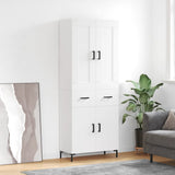 Highboard White 69,5x34x180 cm Engineered Wood 3199873