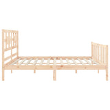 Bed Frame without Mattress 200x200 cm Solid Wood Pine 3192576