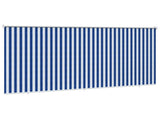 Outdoor Roller Blind 90% UV Block Blue and White Stripe HDPE 42035972
