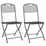 Garden Dining Set Anthracite Expanded metal mesh Compact Foldable 3211809