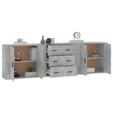 Sideboards 3 pcs Concrete Grey Engineered Wood 3185403