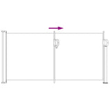 Retractable Side Awning 300 x 100 cm Polyester Rectangular Grey 42035567