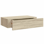 Wall-mounted Drawer Shelves 2 pcs Oak 40x23.5x10cm MDF 330248