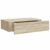 Wall-mounted Drawer Shelves 2 pcs Oak 40x23.5x10cm MDF 330248