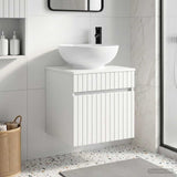 Wall-mounted Sink Vanity High Gloss White 49 x 44.5 x 66.5 cm 890606