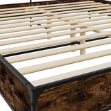 Bed Frame without Mattress Smoked Oak 200x200 cm 3280064