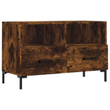 TV Cabinet Smoked Oak 80x36x50 cm Engineered Wood 828977