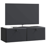 Wall-Mounted TV Cabinet 98 x 41 x 30 cm Black Engineered Wood 899206