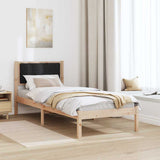 Bed Frame with Upholstered Headboard Black 80 x 200 cm 878291