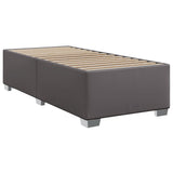 Box Spring Bed with Mattress Grey 90x200 cm Faux Leather 3286106