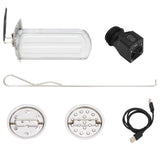 Wood Stove with USB Fan Silver 35.5x26x28 cm Stainless Steel 319443