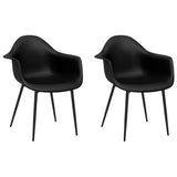 Dining Chairs 2 pcs Black PP 338076