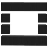 6 Piece TV Cabinet Set, Wall-Mounted Black Oak Engineered Wood 3393445
