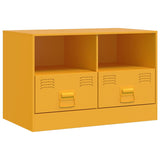 TV Cabinets 2 pcs Mustard Yellow 67x39x44 cm Steel 841746