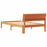 Bed Frame with Headboard Wax Brown 75 x 190 cm Solid Pine Wood 872805