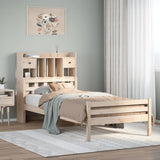 Bookcase Bed without Mattress 100x200cm Solid Wood Pine 3322259