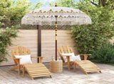 Balinese Parasol Cream 190 x 190 x 260 cm Cotton and solid wood 42006452