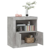 Sideboard with LED Lights Concrete Grey 60.5x37x67 cm 836619