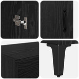 Highboard Black Oak 69.5 x 34 x 180 cm Engineered Wood 3416069