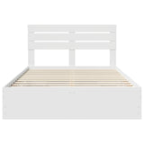 Bed Frame with Drawer White 160 x 200 cm Engineer Wood 3411489