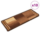 Stair Mat Set of 10 Brown 100% Polyamide Standard Stair Mat 149845