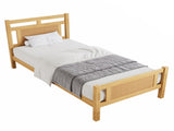 Wooden bed, 3ft single bed 90190cm, MDF with rattan paper, Sturdy bed slats, PineMDFPlywood, Wood N604P353107N