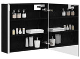 Bathroom Mirror Cabinet Black Oak 53.5 x 15.5 x 70 cm 889232