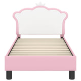 Toddler Bed Frame with Headboard Pink 70 x 140 cm PU 42011079
