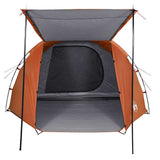 Camping Tent Tunnel 4-Person Grey and Orange Waterproof 94399
