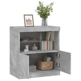 Sideboard with LED Lights Concrete Grey 60x37x67 cm 836654