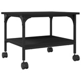 Printer Stand 2-Tier Black 50x40x38 cm Engineered Wood 842281