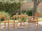 Garden Table Natural Wood Solid eucalyptus wood Small Foldable 312455