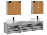 Bathroom Cabinet Set 5 pcs Grey Sonoma 53 x 15.5 x 70 cm 3406612