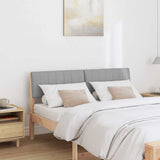 Upholstered Headboard Light Grey 140 cm Solid Pine Wood 879229