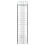 Arched Gabion Basket 100x50x180/200 cm Galvanised Iron 153439