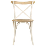 Cross Chairs 2 pcs White Solid Mango Wood 247315