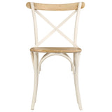 Cross Chairs 6 pcs White Solid Mango Wood 278772